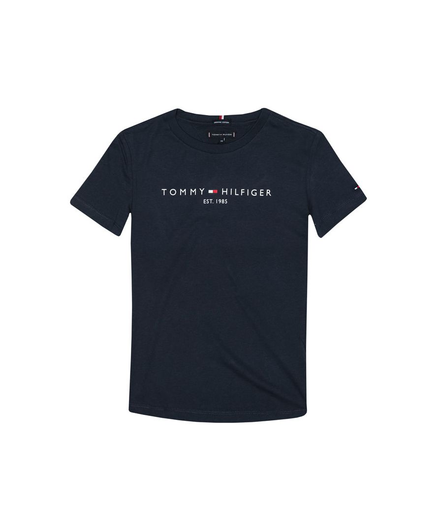 Image for Boy's Tommy Hilfiger Junior Essential 1985 Logo T-Shirt in Navy