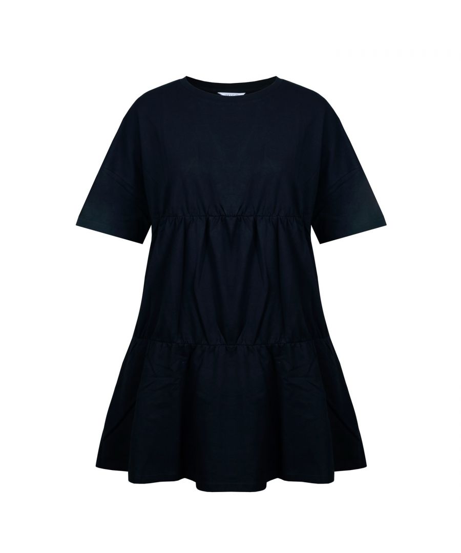 Miso Smock Dress - Refresh your collection with this Miso Smock Dress. Constructed with a ribbed crew neckline and short sleeves for a classic look, it features elasticated hems for a comfortable fit. This dress is a solid colouring throughout designed with a signature logo and is complete with Miso branding.