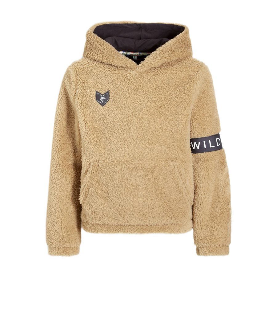 Deze hoodie voor zowel jongens als meisjes van Wildfish is gemaakt van teddy stof. Het model heeft een capuchon en lange mouwen.details van deze hoodie:•  kangoeroezak