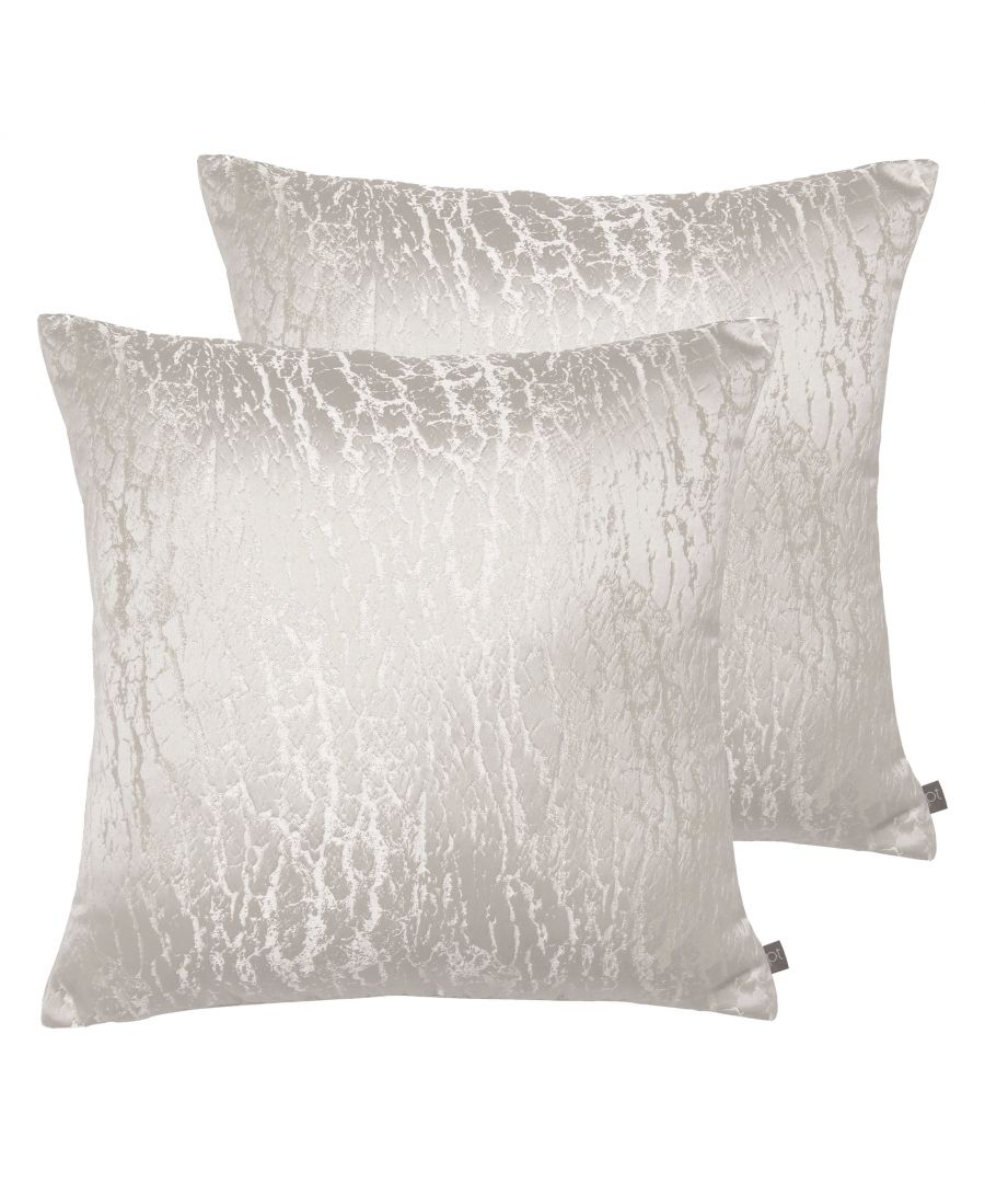 This foil print design in metallic shades would add a shimmer to any room.