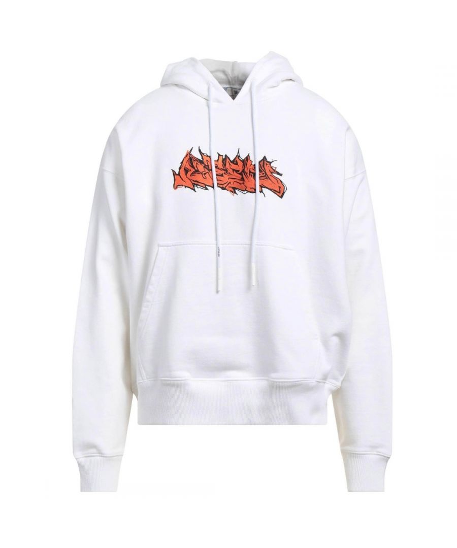 Off-White Graffiti Skate White Hoodie. Off-White Graffiti Skate White Hoodie. Drawstring Hood, Kangaroo Pocket. This item is made from at least 50% recycled or upcycled materials. Graphic Print On Front Chest, Graffiti Style Branding Across Back. Style Code: OMBB085S22FLE007 0120