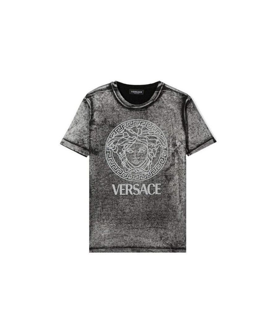 Image for Versace Boys Medusa T-shirt Grey