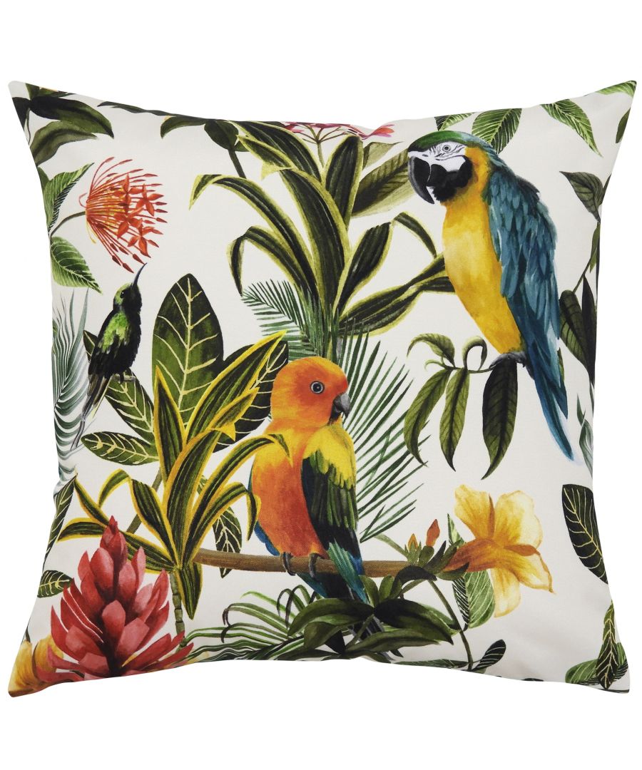Create a striking display in your home with this Parrots cushion. This vibrant design is not one to miss in any outdoor space or garden.