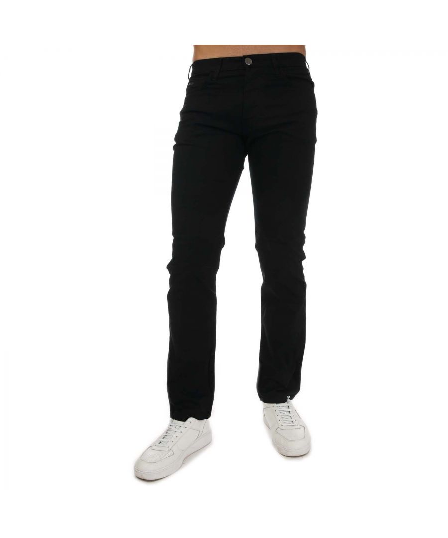 Armani J21 jeans met normale pasvorm voor heren, zwart