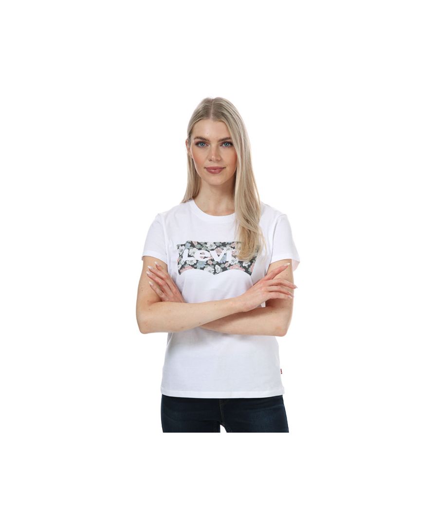 Levis The Perfect T-shirt met vleermuismouwen voor dames, wit