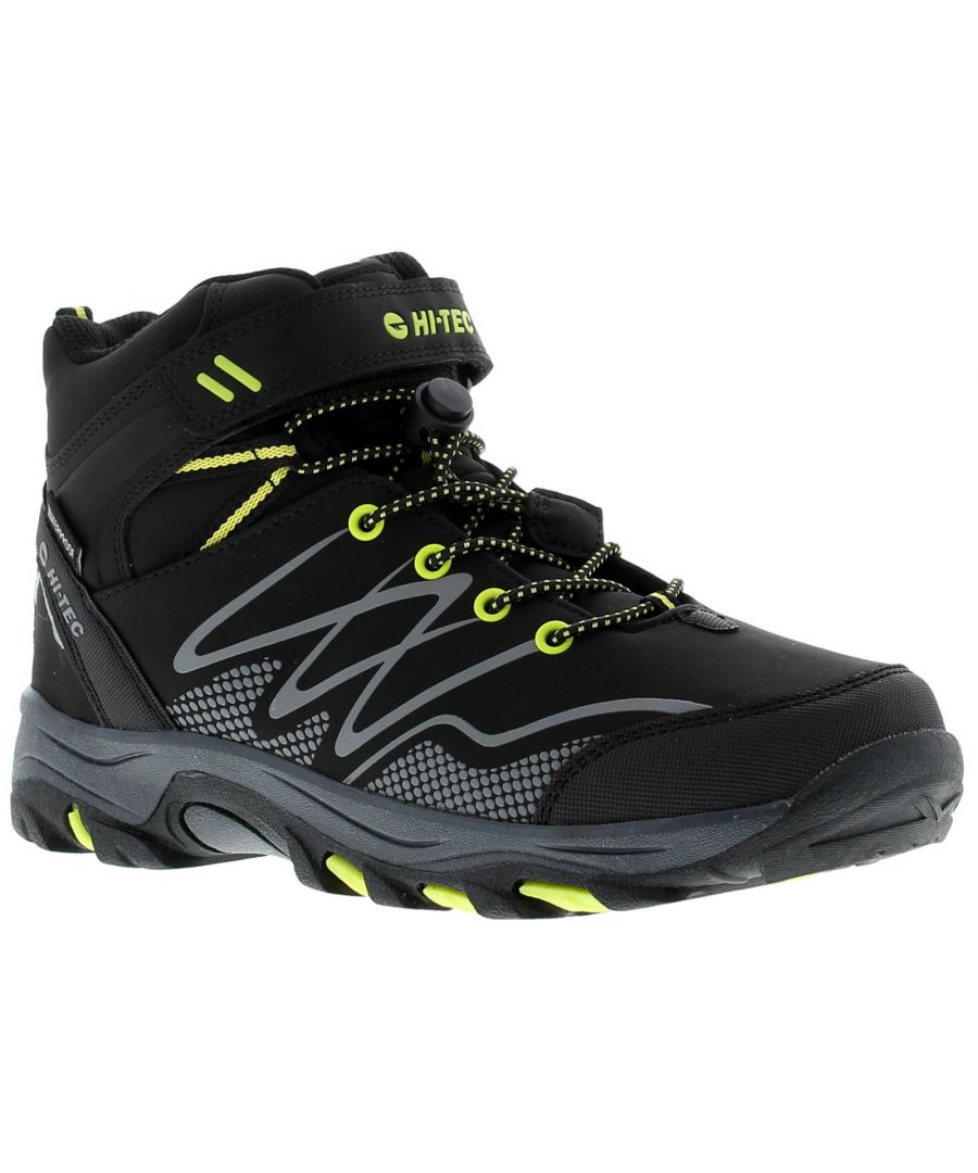 Image for Hi-Tec Blackout Boys Waterproof Walking Boots Black