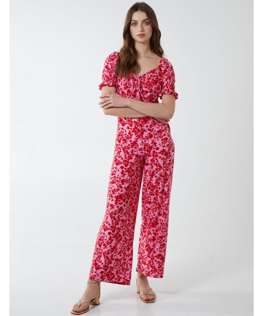 Creating an instant outfit with this summer essential. Dress this jumpsuits up with killer heels and statement jewellery for the perfect brunch outfit or lunch with the girls.\n92% Polyester, 8% ElastaneMade in ChinaMachine WashableApprox. Length 121 cmModel wears size 8Model height: 175cm/ 5'9