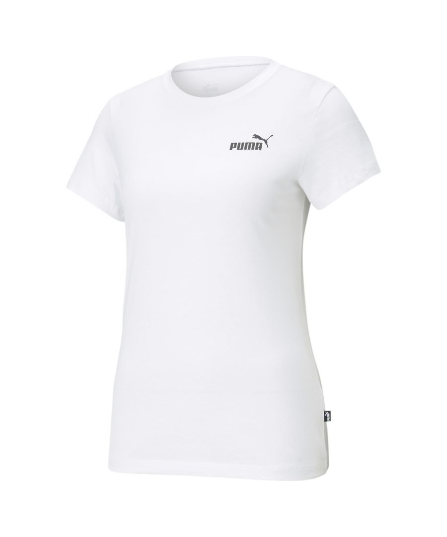 Enhance your wardrobe with the latest in modern essentials in our Essentials Small Logo Tee, made with cotton from the Forever Better Initiative for the sustainably stylish streetwear aficionado. FEATURES & BENEFITS By buying cotton products from PUMA, you’re supporting more sustainable cotton farming. Learn more at PUMA.COM/FOREVERBETTER DETAILS Regular fitPUMA No. 1 Logo at right chest100% Cotton