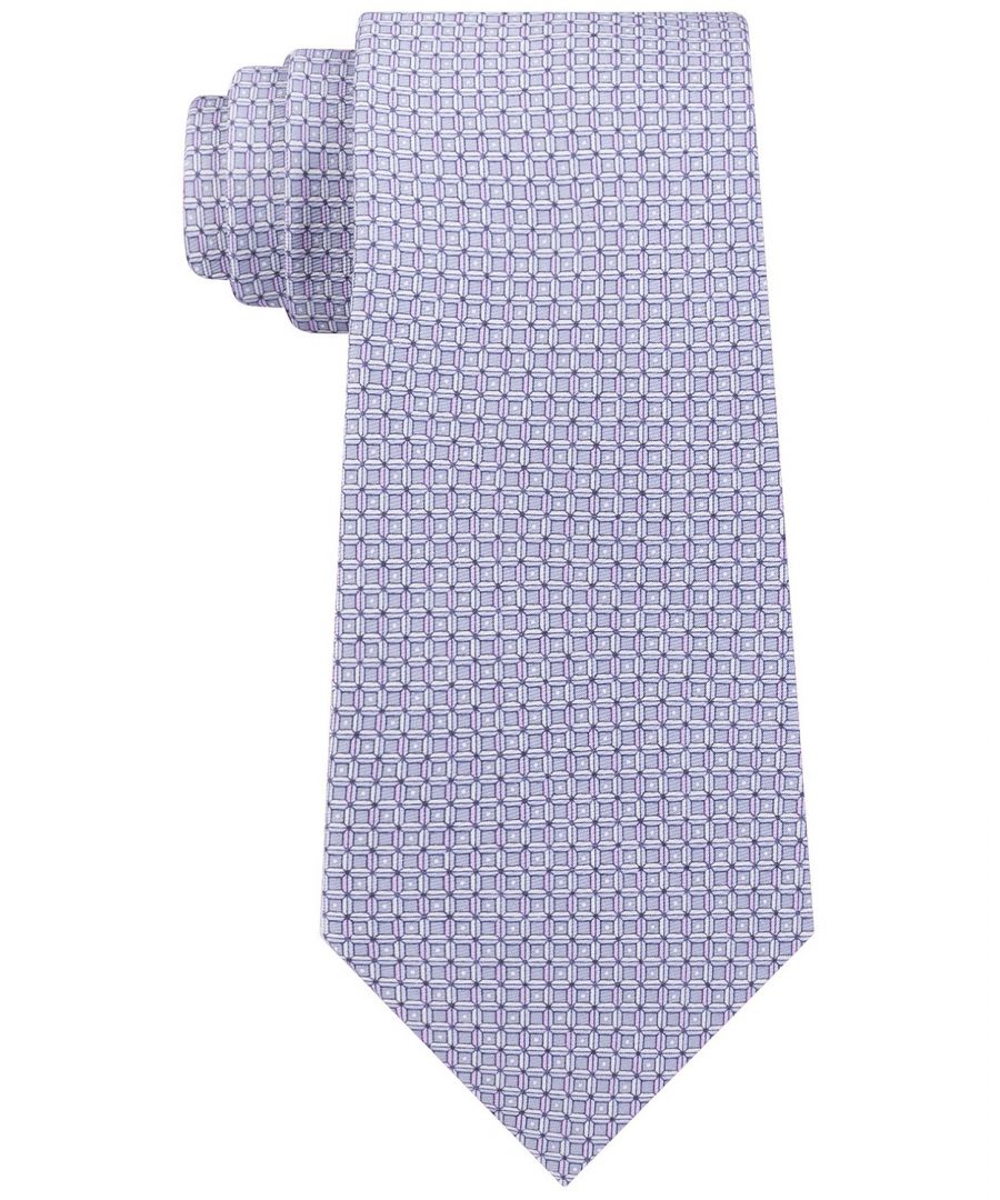 Color: Purples Pattern: Geometric Type: Tie Width: Skinny (Material: Silk