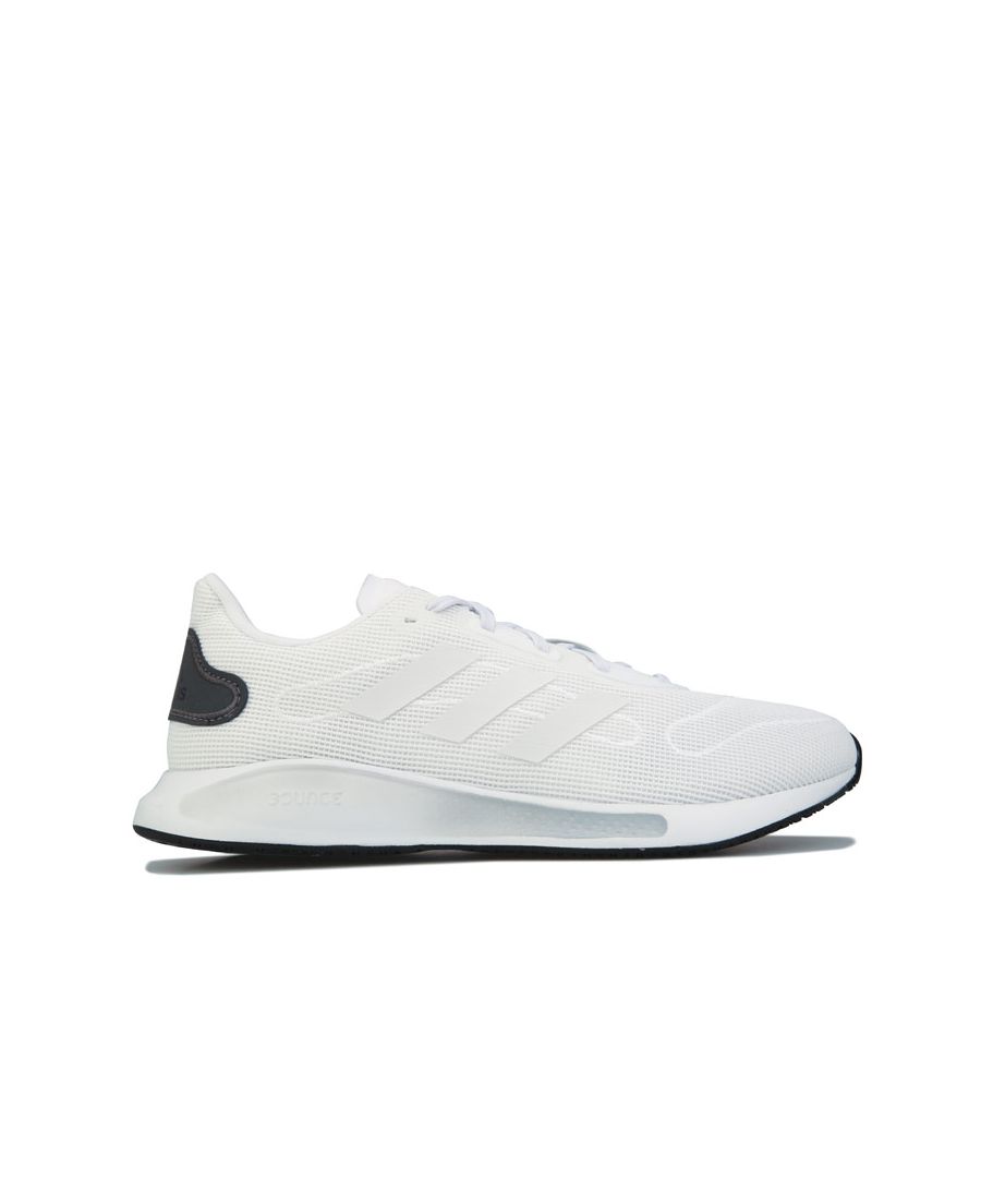 adidas Mens Galaxar Run Running Shoes in White Grey Textile - Size UK 10.5