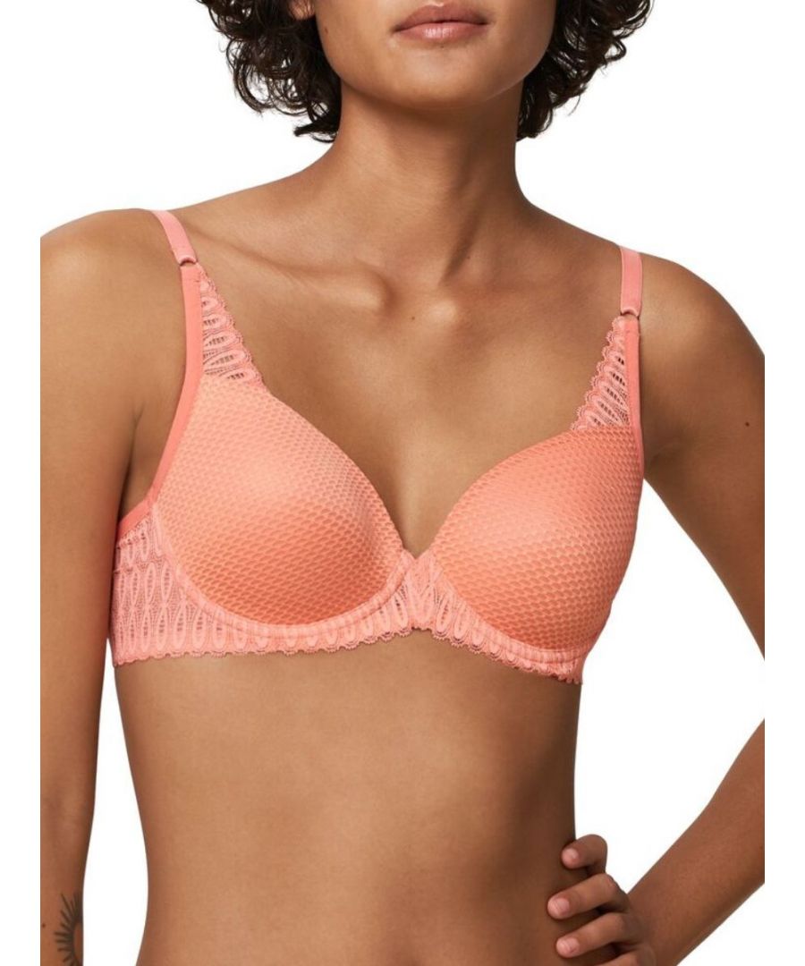 Triumph Womens Aura Spotlight Half Cup - Orange Polyamide - Size 34E