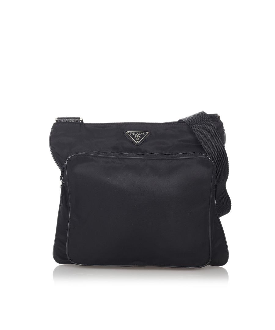 Image for Vintage Prada Tessuto Crossbody Bag Black