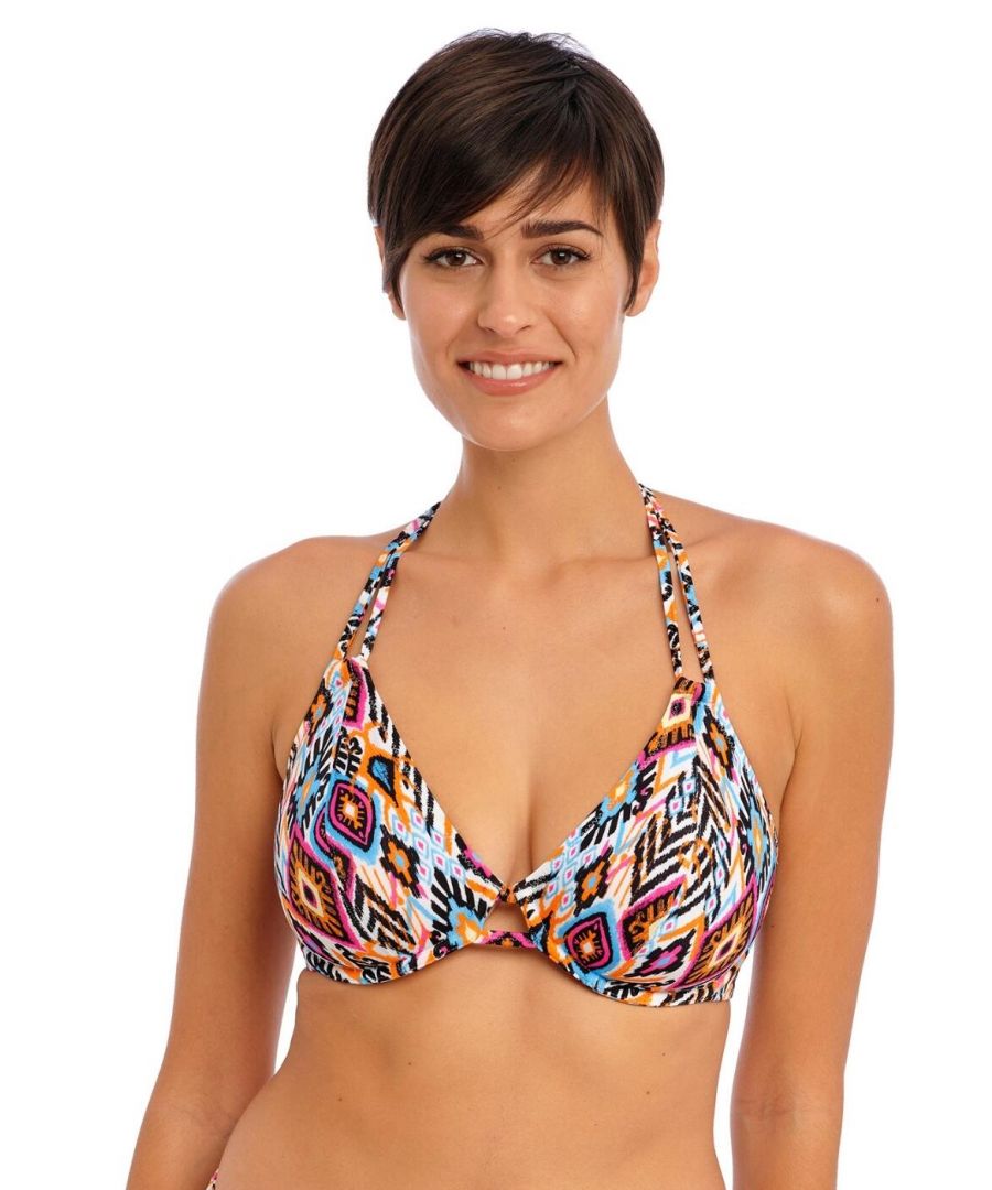 Freya Womens 204604 Viva La Fiesta Halter Bikini Top - Multicolour Elastane - Size 32E