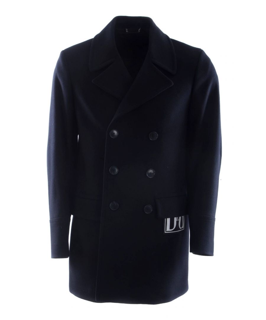 Image for Dolce & Gabbana Men's Navy Wool Coat