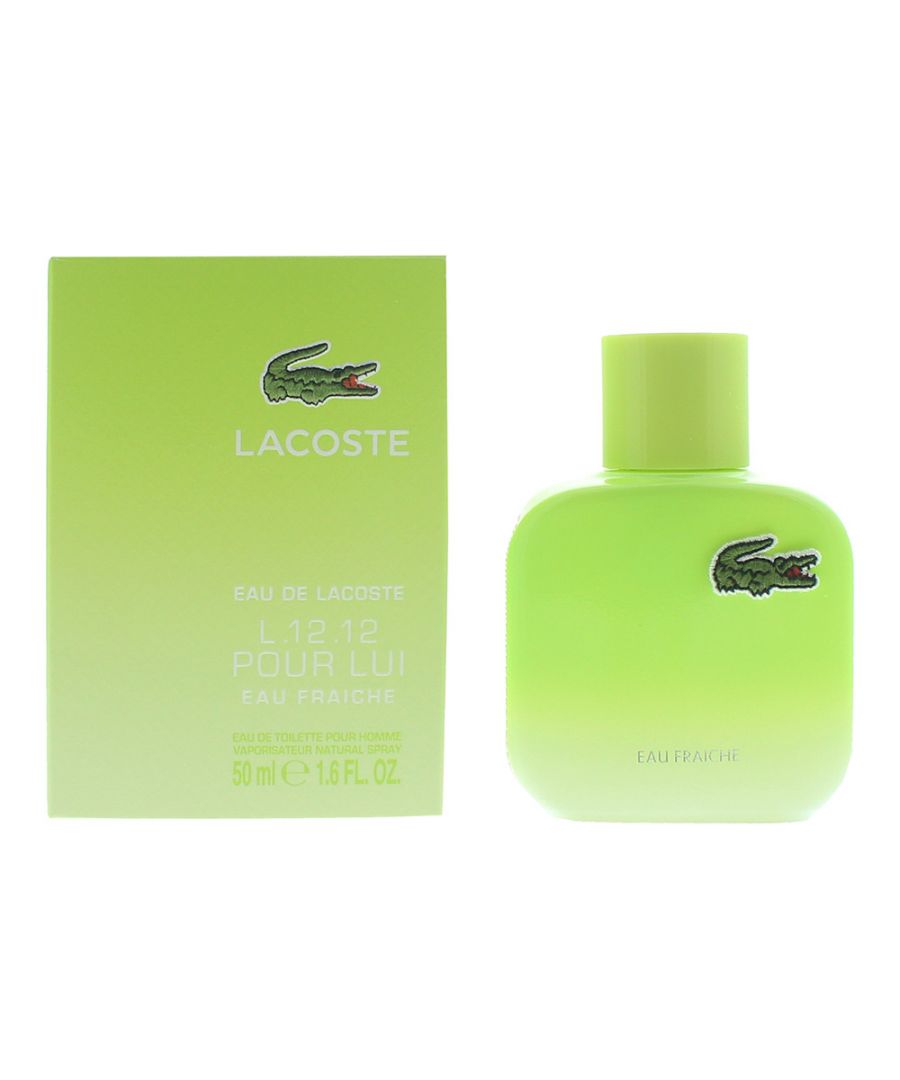 Eau de Lacoste L.12.12 Pour Lui Eau Fraiche is an aromatic aquatic fragrance for men. Top notes are lemon and watery notes. Middle notes are limoncello and green notes. Base notes are cedar, patchouli and musk. Eau de Lacoste L.12.12 Pour Lui Eau Fraiche was launched in 2018.