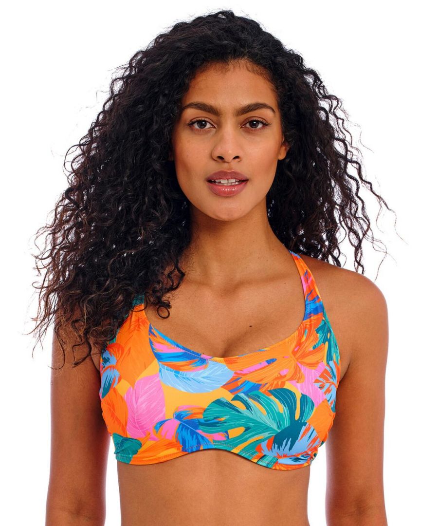 Freya Womens Aloha Coast Bralette Bikini Top - Multicolour Polyamide - Size 30DD