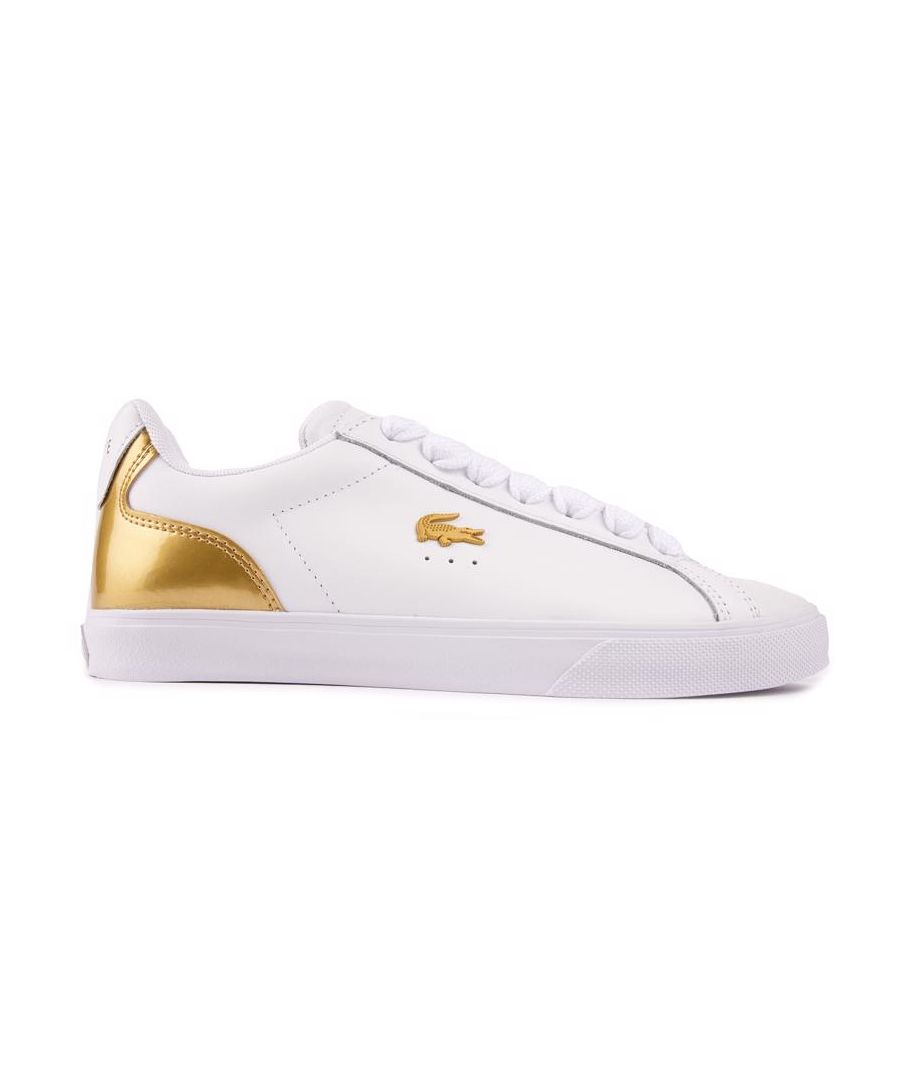 lacoste womens lerond pro trainers - white leather - size uk 5