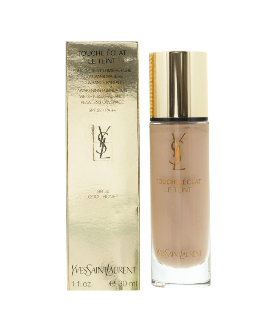 YSL’s bestselling foundation, Touche Éclat foundation gives a a medium, breathable coverage with the illuminating light of Touche Éclat for a natural healthy glow. It gives up to 24 hour breathable coverage for a weightless feel and hydration for a long lasting flawless finish. Touche Éclat Foundation includes SPF 22 for protection.