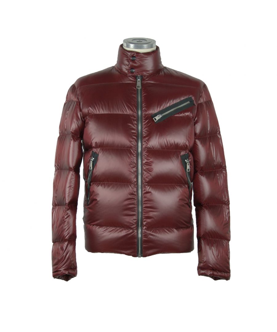 Zipped padded jacketBlack feather down blend zipped padded jacket from Just Cavalli featuring a round neck, long sleeves, a front zip fastening, zipped side pockets, a zipped chest pocket and padded. Material: 100% Polyamide print:plain material:leather type:bomber