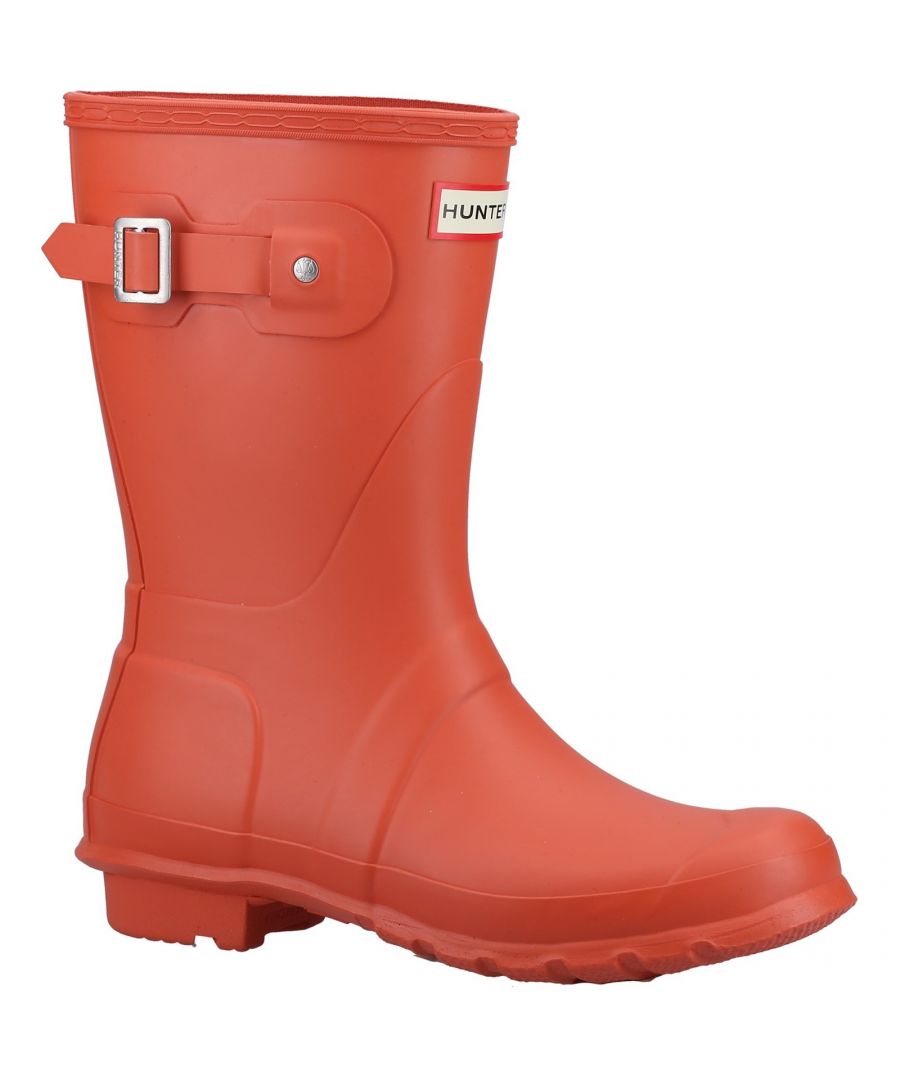 Hunter Womens Original Short Wellington Boots - Orange - Size UK 7
