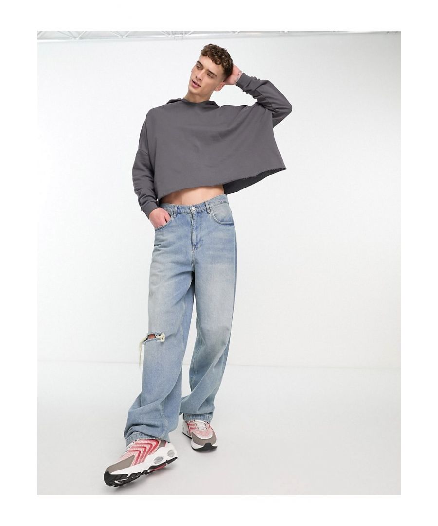 Hoodies & Sweatshirts by ASOS DESIGN Act casual Fixed hood Drop shoulders Cropped length Oversized fit Sold by Asos