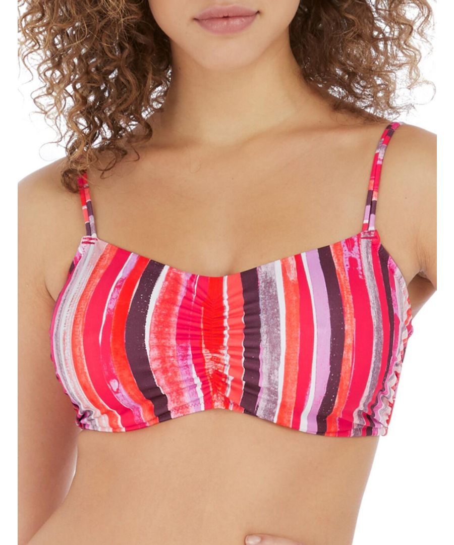 Freya Womens Bali Bay Bralette Bikini Top - Multicolour Polyamide - Size 32DD