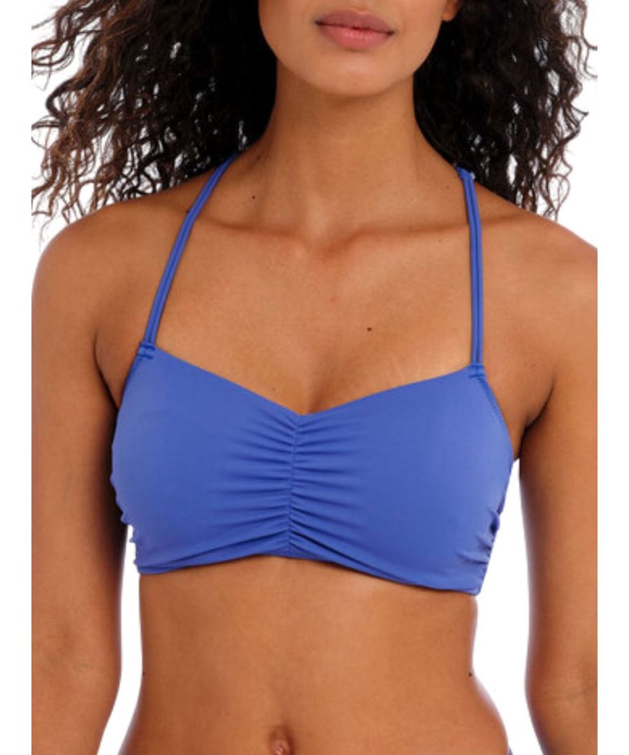 Freya Womens Jewel Cove Bralette Bikini Top - Blue Polyamide - Size 36G