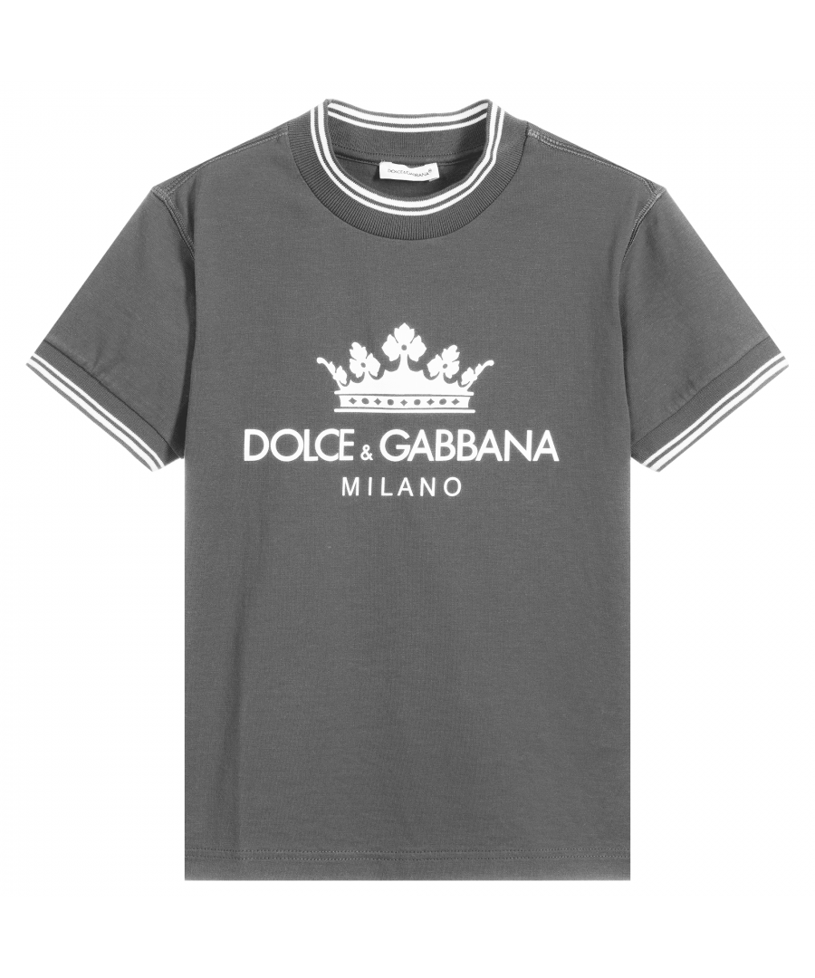 Image for Dolce & Gabbana Boys Crown T-shirt Grey