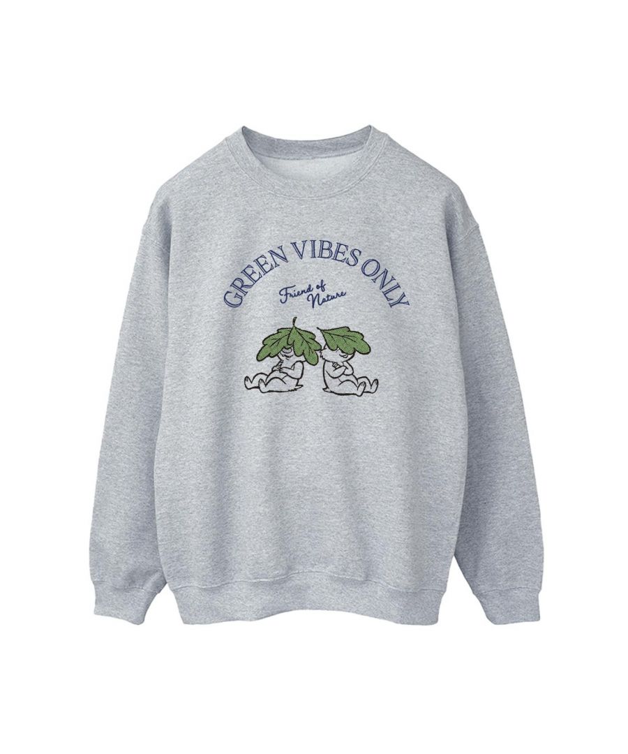 disney womens/ladies chip ´n dale green vibes only sweatshirt (sports grey) - light grey - size 2xl