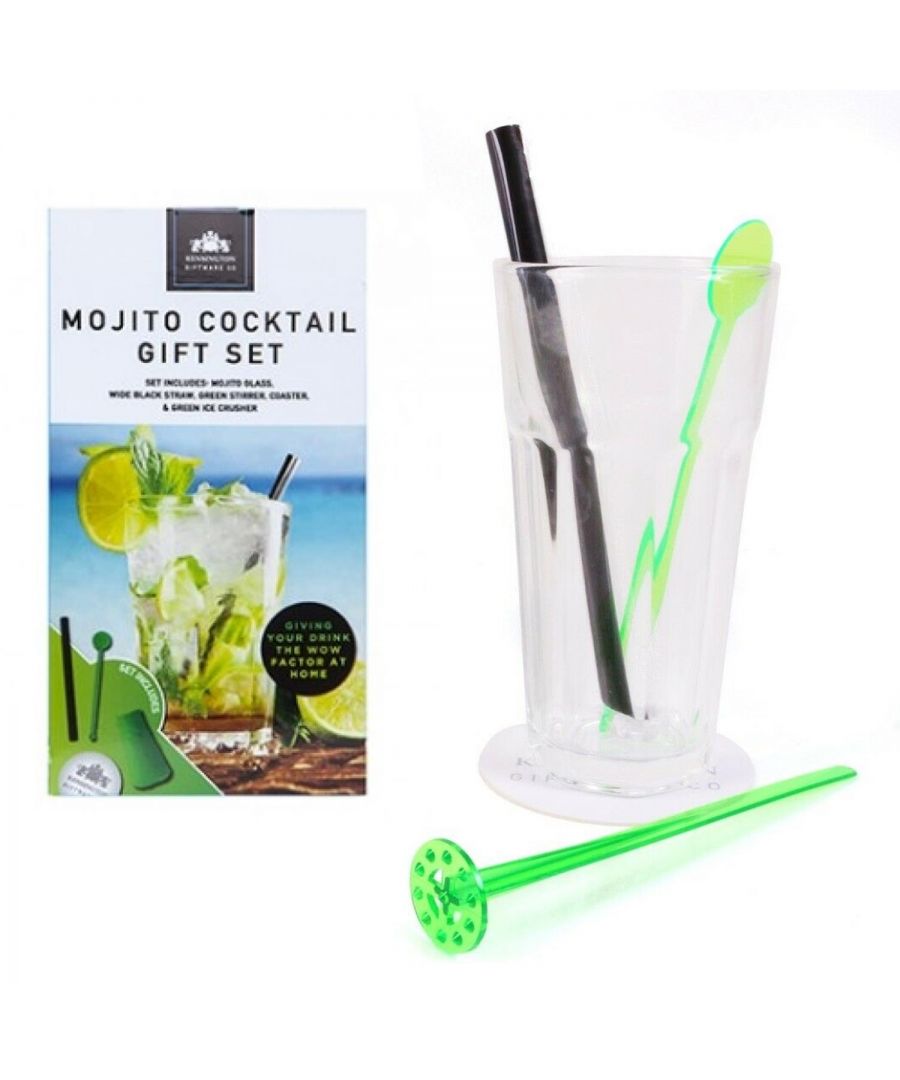 Image for Kensington Giftware Mojito Cocktail Gift Set Glass With Accessories