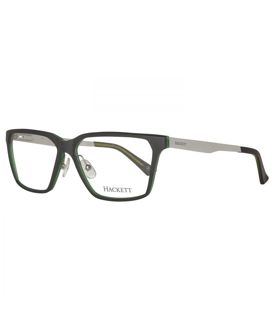 Hackett Optical Frame HEK1156 074\nExtras: Geen extra's\nFrame kleur: Zwart\nFrame materiaal: Metaal en kunststof\nGlas breedte: 58\nGlas hoogte: 37\nWeb breedte: 14\nTempel Lengte: 145\nVeer Scharnier: Ja\nLeveringsomvang: Etui\nFrame Stijl: Full-Rim