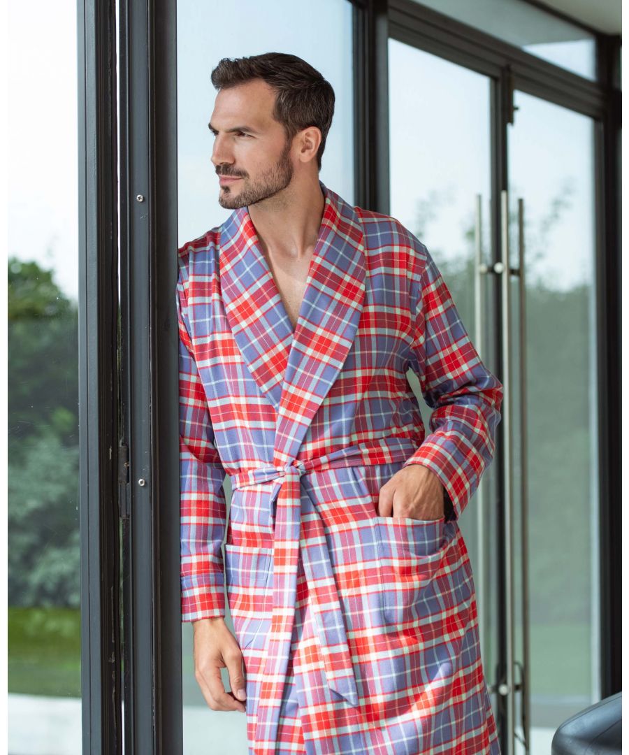 Image for British Boxers Men's Thorncliffe Brushed Cotton Dressing Gown