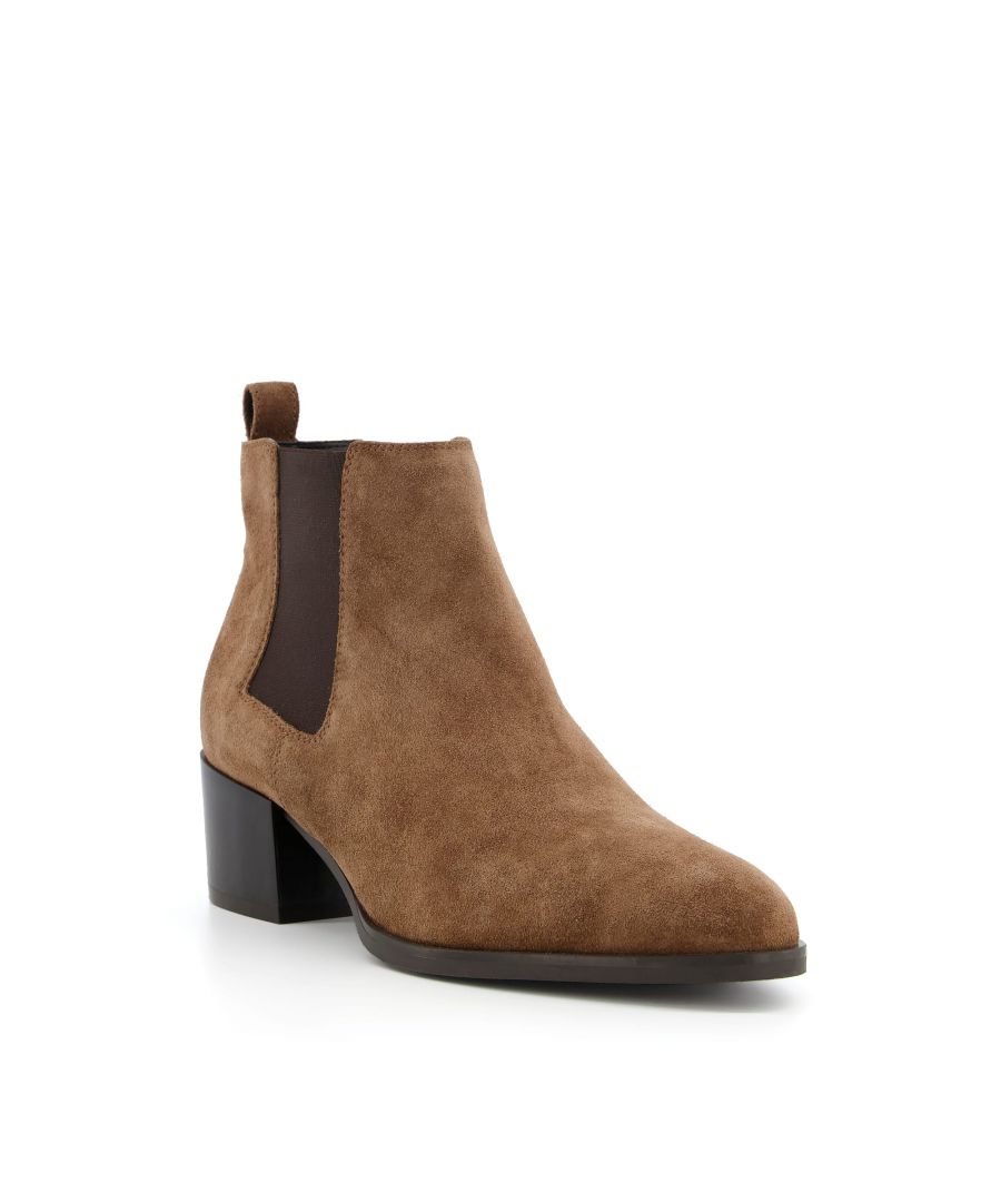 Image for Dune Ladies PAYGER Suede Low Heel Chelsea Boots