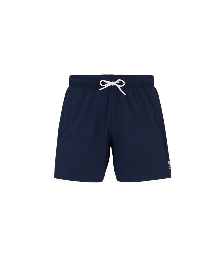 Boss Mens Iconic Swim Short Navy polypropylene - Size X-Large