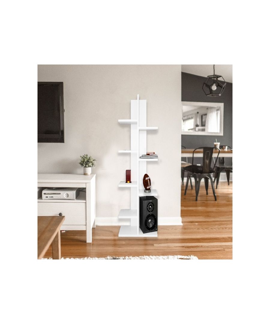 This modern and functional bookcase is the perfect solution to store your books neatly and decorate your home in style. Thanks to its design it is ideal for the living area, the sleeping area of the house and the office. Mounting kit included, easy to clean and easy to assemble. Color: White | Product Dimensions: 45 x 21,7 x 120,8 cm | Material: 18 mm Chipboard | Product Weight: 14,15 Kg | Supported Weight: 7,00 Kg | Packaging Weight: 15 Kg | Number of Boxes: 1 | Packaging Dimensions: 129x23x9 cm.