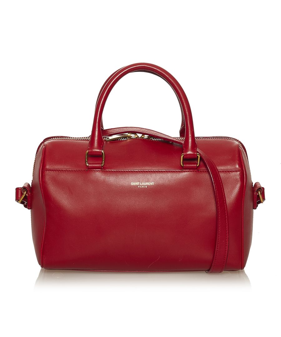 Image for Vintage Saint Laurent Classic Baby Duffle Bag Red