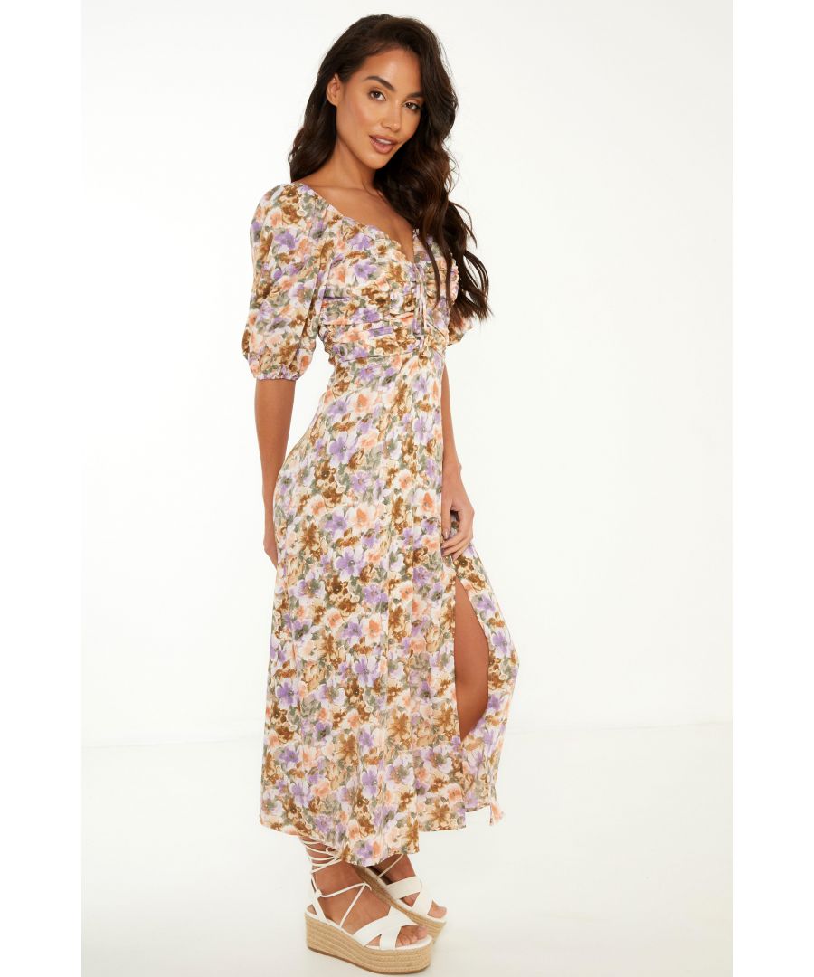 Image for Lilac Floral Midi Dress