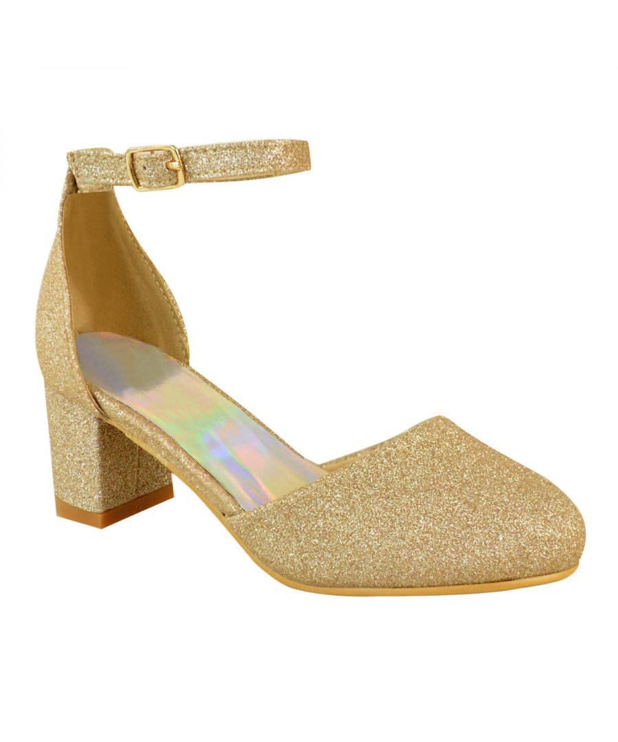 These fabulous heel sandals feature close toe and ankle strap that add the perfect amount of sparkle to your outfits. The shoe's platform is not only beautiful but is great to give you that little extra height you desire. These high heels add the perfect amount of sparkle and glamour to your outfit.