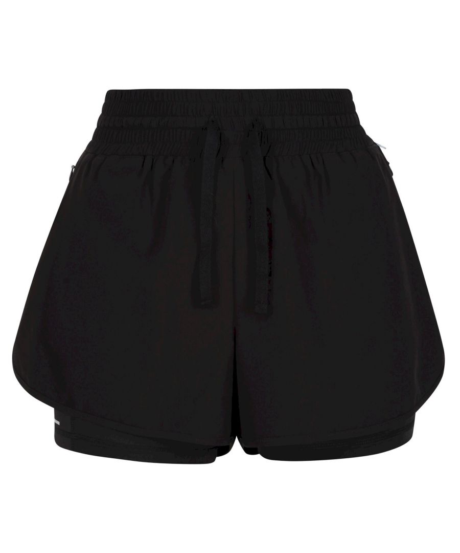 Image for Regatta Womens/Ladies Hilston 2 in 1 Shorts (Black)