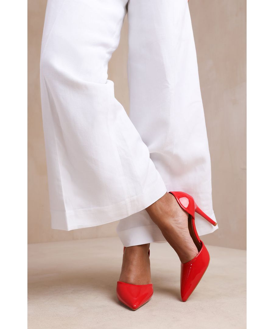 Where's That From Wheres Womens 'Aspen' Pointed Toe Stiletto High Heels - Red - Size Uk 6