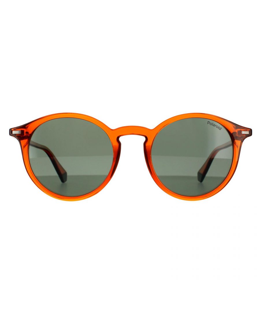 Polaroid Round Unisex Copper Green Polarized  PLD 2116/S are a lightweight round shape with a keyhole bridge and perfect for men and women. Slim temples feature the brand's logo and Polaroid's superb polarized lenses will guarantee a glare free wear for all day comfort.