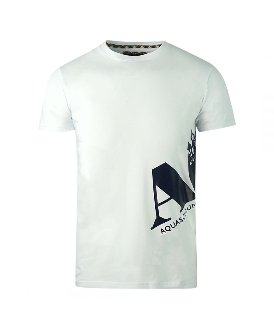 Aquascutum AQ Side Logo White T-Shirt