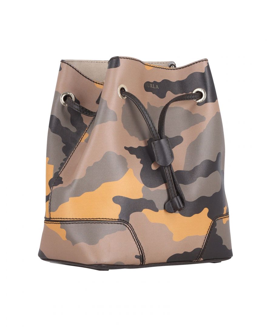 furla pre-owned womens camouflage drawstring bucket bag in multicolor leather - multicolour leather (archived) - one size