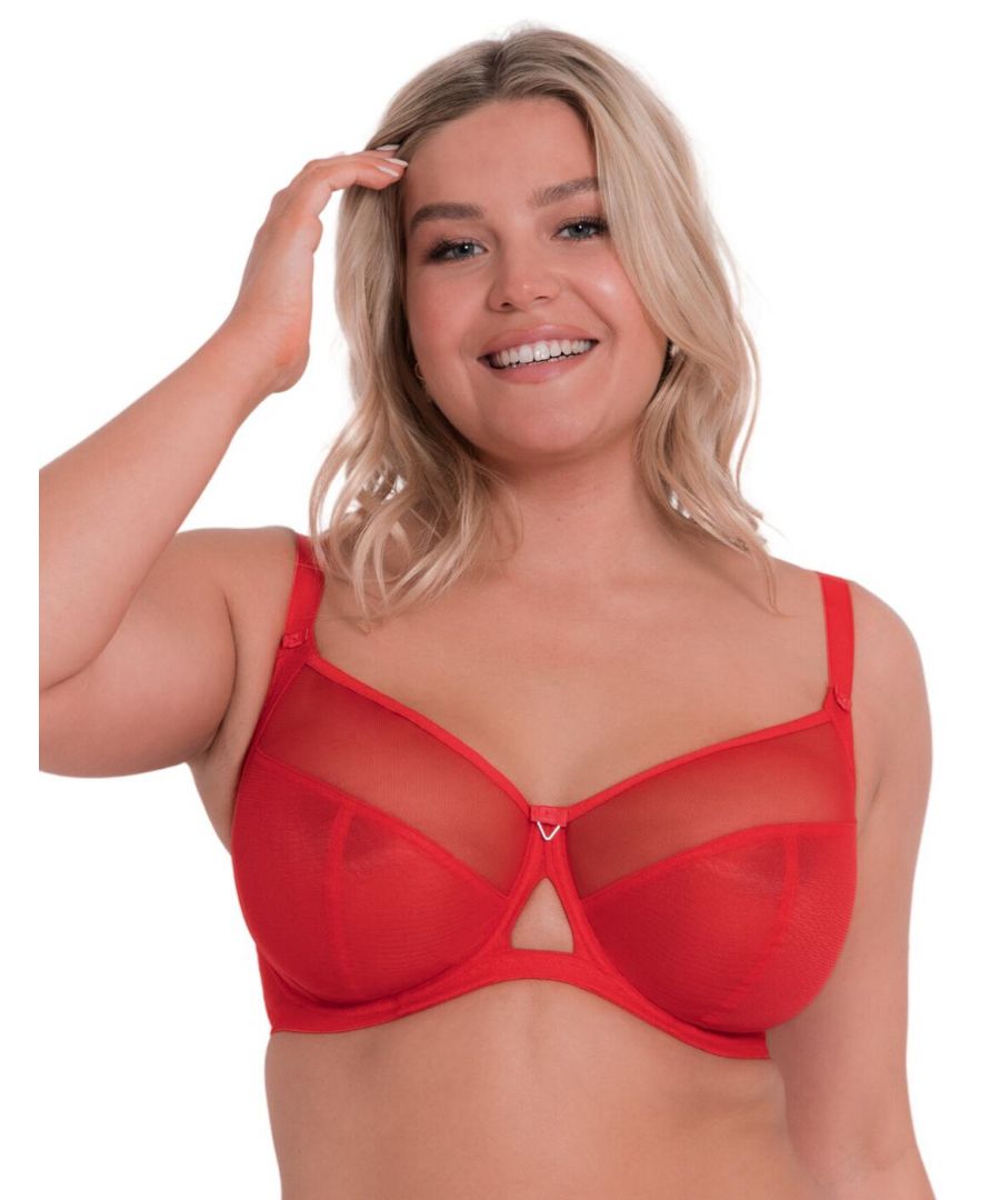 Curvy Kate Womens Victory Balcony Bra - Red Polyamide - Size 30H