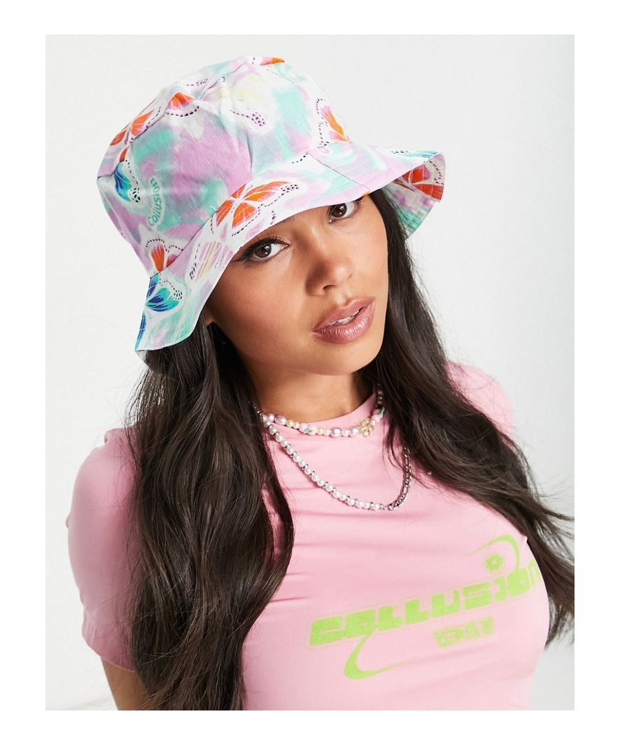 Bucket hat by COLLUSION Exclusive to ASOS Bucket style Flat top Narrow brim  Sold By: Asos