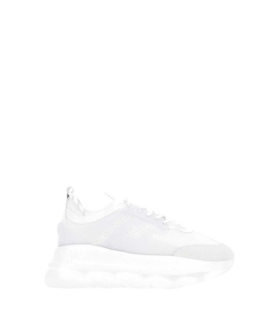 White fabric Chain Reaction sneakers