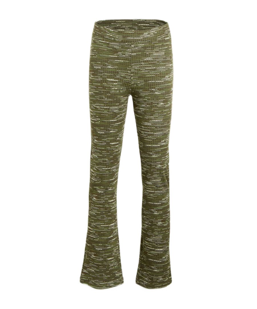 Deze flared fit broek voor meisjes van anytime is gemaakt van een polyestermix.Details van deze broek:• elastische tailleband• multicolor
