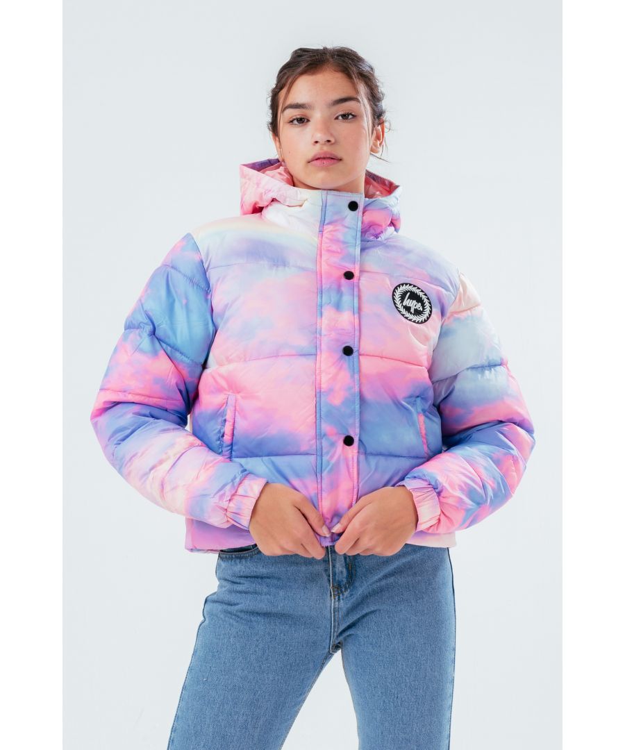 Image for Hype Double Rainbow Kids Cropped Puffer Jacket