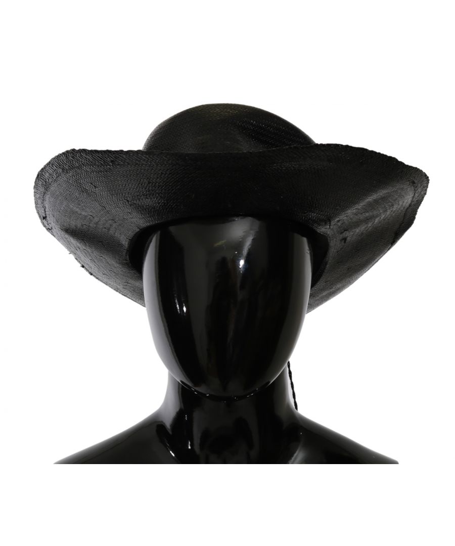 Image for Costume National Black Wide Brim Cowboy Solid Hat