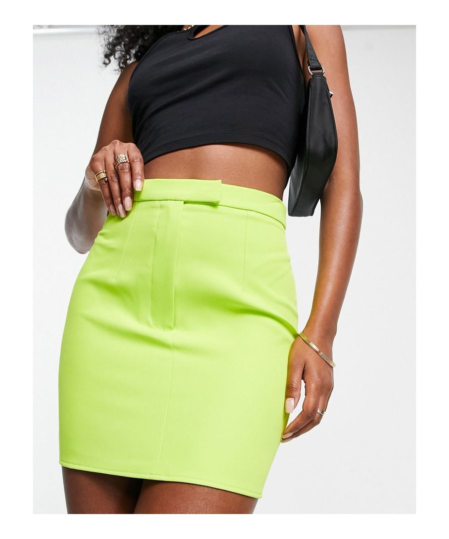 Mini skirt by ASOS DESIGN Make some legroom Plain design High rise Bodycon fit Sold By: Asos